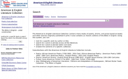American and English literature collections screenshot